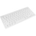 Macally Quick Switch Bluetooth Keyboard for Three Devices - Wireless Connectivity - Bluetooth - 78 Key On/Off Switch Hot Key(s) - Computer, Tablet, Smartphone - Mac, Android, iOS, Windows - Scissors Keyswitch - Ice White