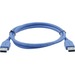 Kramer USB 3.0 A (M) to A (M) Cable - 3 ft USB Data Transfer Cable for Computer, Peripheral Device, Printer, Scanner, Camera, Keyboard, Microphone - First End: 1 x USB 3.0 Type A - Male - Second End: 1 x USB 3.0 Type A - Male - 4.8 Gbit/s - Shielding - Ni