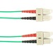 Black Box Fiber Optic Duplex Patch Network Cable - 13.10 ft Fiber Optic Network Cable for Network Device - First End: 2 x SC Network - Male - Second End: 2 x SC Network - Male - 10 Gbit/s - Patch Cable - OFNP - 50/125 µm - Green - TAA Compliant