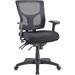 Lorell Conjure Executive Mesh Mid-back Chair - Black Seat - Black Mesh Back - Mid Back - 5-star Base - 1 Each