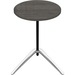 Lorell Guest Area Round Top Accent Table - Charcoal Round Top - Polished Aluminum Base - 15.8" Table Top Length x 15.8" Table Top Width - 24.6" HeightAssembly Required - 1 Each