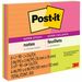 Post-it Super Sticky Notes - Energy Boost Color Collection - 3" x 3" , 4" x 6" - Square, Rectangle - 90 Sheets per Pad - Vital Orange, Tropical Pink, Limeade - Paper - Sticky, Recyclable - 9 / Pack