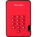 iStorage diskAshur2 2 TB Portable Hard Drive - External - Red - TAA Compliant - USB 3.1 - 5400rpm - 256-bit AES Encryption Standard - 2 Year Warranty