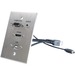 Comprehensive Faceplate - 1-gang - Brushed Anodized Aluminum - 1 x HDMI Port(s) - 1 x Mini-phone Port(s) - 1 x VGA Port(s)