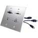 Comprehensive Faceplate - 2-gang - Brushed Anodized Aluminum - 1 x HDMI Port(s) - 1 x Mini-phone Port(s) - 1 x VGA Port(s)