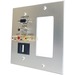 Comprehensive Faceplate - 2-gang - Brushed Anodized Aluminum - 1 x Mini-phone Port(s) - 2 x RCA Port(s) - 1 x VGA Port(s)