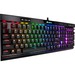 Corsair K70 RGB MK.2 Low Profile RAPIDFIRE Mechanical Gaming Keyboard - Cable Connectivity - USB 2.0 Type A Interface - 104 Key Play/Pause, Next Track, Previous Track, Stop Hot Key(s) - English (North America) - Windows, PC - Mechanical Keyswitch - Black