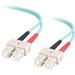 Quiktron 2m Value Series SC SC 10G Duplex PVC Fiber Cable - 6.56 ft Fiber Optic Network Cable for Network Device - First End: 2 x SC Network - Male - Second End: 2 x SC Network - Male - 10 Gbit/s - Patch Cable - Aqua