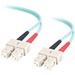 Quiktron 3m Value Series SC SC 10G Duplex PVC Fiber Cable - 9.84 ft Fiber Optic Network Cable for Network Device, Transceiver - First End: 2 x SC Network - Male - Second End: 2 x SC Network - Male - 10 Gbit/s - Patch Cable - 50/125 µm - Aqua