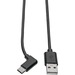 Eaton Tripp Lite Series USB-A to USB-C Cable, Right-Angle USB-C, USB 2.0, (M/M), 6 ft. (1.83 m) - USB for Hard Drive, Workstation, Tablet, Smartphone, Car Charger, Wall Charger, Hub, MacBook, Ultrabook, Chromebook, Printer, ... - 60 MB/s - 6 ft - 1 x Type