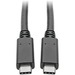 Eaton Tripp Lite Series USB-C Cable (M/M) - USB 3.2, Gen 1 (5 Gbps), Thunderbolt 3 Compatible, 6 ft. (1.83 m) - USB for Smartphone, Hard Drive, Docking Station, Flash Drive, Tablet, MacBook, Wall Charger, Ultrabook, Chromebook - 640 MB/s - 6 ft - 1 x USB 