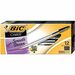 BIC Cristal Extra Smooth Ballpoint Pen, Medium Point (1.0 mm), Black, For Everyday Writing Activities, 12-Count - Medium Pen Point - Black - Clear Barrel - Metal Tip - 12 / Box