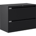 Global 9300 Series Full Pull Lateral File - 2-Drawer - 18" x 36" x 27.1" - 2 x Drawer(s) for File - Letter, Legal, A4 - Lateral - Pull Handle, Durable, Hanging Bar, Interlocking, Anti-tip, Leveling Glide, Lockable, Ball-bearing Suspension, Welded - Black