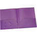 Oxford Letter Pocket Folder - 8 1/2" x 11" - 100 Sheet Capacity - 2 Internal Pocket(s) - Purple - 1 Each