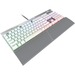 Corsair K70 RGB MK.2 SE Mechanical Gaming Keyboard - Cherry MX Speed - Cable Connectivity - USB 2.0 Type A Interface - 104 Key Stop, Previous Track, Next Track, Play/Pause Hot Key(s) - PC, Windows - Mechanical Keyswitch - Silver