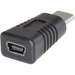 4XEM USB Type-C to USB Type-B Mini Adaptor - 1 Pack - 1 x Type C USB 2.0 USB Male - 1 x Type B USB 2.0 Mini USB Female - Black