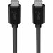 Belkin 100W USB-C to USB-C Cable - USB 3.1 - 10 Gbps - 4K Audio/Video - M/M - 1m/3.3ft - Black - 3.28 ft USB Data Transfer Cable for Smartphone, MacBook, Chromebook, Tablet - First End: 1 x USB 3.1 Type C - Male - Second End: 1 x USB 3.1 Type C - Male - 1