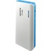 Adata PT100 Power Bank - For USB Device, Smartphone, Tablet PC, iPhone, iPad, MP3 Player, MP4 Player - Lithium Ion (Li-Ion) - 10000 mAh - 2.10 A - 5 V DC Output - 5 V DC Input - 3 x - White, Blue