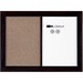 Quartet Combination Board - 24" (609.60 mm) Height x 36" (914.40 mm) Width - Magnetic - Dark Brown Frame - 1 Each