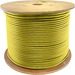 AddOn 1000ft Non-Terminated Yellow Cat6A STP Plenum-Rated Solid Copper Patch Cable - 1000 ft Category 6a Network Cable for Patch Panel, Hub, Switch, Media Converter, Router, Network Device - First End: Bare Wire - Second End: Bare Wire - Patch Cable - Shi