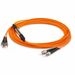 AddOn Fiber Optic Duplex Patch Network Cable - 16.40 ft Fiber Optic Network Cable for Transceiver - First End: 2 x ST Network - Male - Second End: 2 x ST Network - Male - Patch Cable - OFNR, Riser - Orange - 1