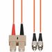 AddOn 5m SC to FC Orange OM1 Duplex OFNR (Riser-Rated) MMF Fiber Patch Cable - 16.40 ft Fiber Optic Network Cable for Network Device - First End: 2 x SC Network - Male - Second End: 2 x FC Network - Male - 10 Gbit/s - Patch Cable - Riser - 62.5/125 &micro