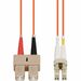 AddOn 20m SC to LC Orange OM2 Duplex OFNR (Riser-Rated) Fiber Patch Cable - 65.62 ft Fiber Optic Network Cable for Network Device - First End: 2 x SC Network - Male - Second End: 2 x LC Network - Male - 10 Gbit/s - Patch Cable - Riser - 50/125 µm - 