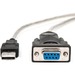 Rocstor Premium 5ft 1 Port USB to Null Modem RS232 DB9 Serial DCE Adapter Cable with FTDI - 1 x DB-9 Female Serial - 1 x USB Type A Male - Black - RS232 Serial Adapter - 5 ft DB-9/USB Data Transfer Cable for Monitor - First End: 1 x 9-pin DB-9 Serial - Fe