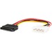 Rocstor Premium 6in 4 Pin Molex to Left Angle SATA Power Cable Adapter - LP4 - SATA Power Adapter Cable - 6" Molex/SATA Data Transfer Cable for Hard Drive - First End: 1 x 4-pin Molex Power - Male - Second End: 1 x SATA/Power - Female - Black - 1