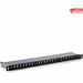 TRENDnet 24-Port CAT6A Shielded Half-U Patch Panel, 10G Ready, Half The Height of Standard 1U Patch Panels, Metal Rackmount Housing, CAT5e,Cat6,Cat6A Compatible, Cable Management, Black, TC-P24C6AHS - 24 Port Cat6a Shielded Half-U Patch Panel