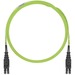Panduit Opti-Core Fiber Optic Patch Cord - 98.43 ft Fiber Optic Network Cable for Network Device - First End: 2 x LC Network - Male - Second End: 2 x LC Network - Male - Patch Cable - Riser, OFNR - 50 µm - Lime Green - 1