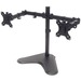 Manhattan TV & Monitor Mount, Desk, Double-Link Arms, 2 screens, Screen Sizes: 10-27" , Black, Stand Assembly, Dual Screen, VESA 75x75 to 100x100mm, Max 8kg (each), Lifetime Warranty - Up to 32" Screen Support - 35.27 lb Load Capacity - Desktop, Counterto