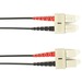 Black Box Fiber Optic Patch Network Cable - 32.80 ft Fiber Optic Network Cable for Network Device - First End: SC Network - Male - Second End: SC Network - Male - 1 Gbit/s - Patch Cable - OFNP - 9/125 µm - Black - TAA Compliant