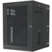 Panduit PanZone Wall Mount Cabinet - For LAN Switch, Patch Panel, UPS - 18U Rack Height x 19" Rack Width - Wall Mountable - Black - Steel, Perforated-steel - 300 lb Maximum Weight Capacity