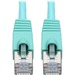 Eaton Tripp Lite Series Cat6a 10G Snagless Shielded STP Ethernet Cable (RJ45 M/M), PoE, Aqua, 5 ft. (1.52 m) - 5 ft Category 6a Network Cable for Network Device, Workstation, Switch, Hub, Patch Panel, Router, Modem, VoIP Device, Surveillance Camera, Serve
