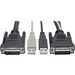 Eaton Tripp Lite Series DVI to USB-A Dual KVM Cable Kit - (2x Male/2x Male), 1920 x 1200 (1080p) @ 60 Hz, 10 ft. (3.05 m) - 10 ft KVM Cable for Monitor, Keyboard/Mouse, KVM Switch - First End: 1 x DVI-I (Dual-Link) Male Digital Video - Second End: 1 x DVI
