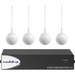 Vaddio EasyUSB MicPOD I/O Interface - With Four CeilingMIC Conference Microphones - White - Silicone