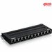 TRENDnet 12-Port Cat6A Shielded Patch Panel, 10G Ready, Cat5e,Cat6,Cat6A Compatible, Metal Housing, Color-Coded Labeling For T568A And T568B Wiring, Cable Management, Wall Mountable, Black, TC-P12C6AS - 12-Port Cat6A Shielded