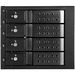 iStarUSA BPN-DE340MS Drive Enclosure for 5.25" - 12Gb/s SAS Host Interface Internal - Black - 4 x HDD Supported - 4 x SSD Supported - 4 x Total Bay - 4 x 3.5" Bay - Aluminum