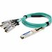 AddOn Fiber Optic Network Cable - 23 ft Fiber Optic Network Cable for Network Device - First End: 1 x QSFP28 Network - Second End: 4 x SFP28 Network - 100 Gbit/s - 1 - TAA Compliant