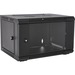 V7 6U Rack Wall Mount Glass Door Enclosure - For LAN Switch, Patch Panel - 6U Rack Height x 15.35" Rack Width - Wall Mountable, Floor Standing - Black - Cold-rolled Steel (CRS), Glass, Steel - 199.96 lb Maximum Weight Capacity