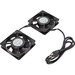 V7 Rack 2 Fan Set for Wall Cabinet US - 2 Pack - 568.5 gal/min Maximum Airflow - 2700 rpm - 44 dB Noise - Plastic, Steel - 2 pc(s) - Cabinet