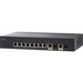 Cisco SG350-10MP 10-Port Gigabit PoE Managed Switch - 10 Ports - Manageable - Gigabit Ethernet - 10/100/1000Base-TX, 1000Base-X - Refurbished - 3 Layer Supported - Modular - 2 SFP Slots - Optical Fiber, Twisted Pair - Desktop - Lifetime Limited Warranty
