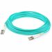 AddOn 4m LC (Male) to LC (Male) Aqua OM4 Duplex Fiber OFNR (Riser-Rated) Uniboot Patch Cable - 100% compatible and guaranteed to work