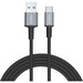 CODi 6' USB-C Braided Nylon Charge & Sync Cable - 6 ft USB/USB-C Data Transfer Cable - First End: 1 x USB Type A - Male - Second End: 1 x USB Type C - Male - Black