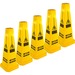 Genuine Joe Bright 4-sided CAUTION Safety Cone - 5 / Carton - 10" Width x 24" Height - Cone Shape - Stackable, Four Sided - Polypropylene - Yellow
