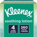 Kleenex Soothing Lotion Tissues - 3 Ply - 8.20" x 8.40" - White - Soft - For Home, Office, School - 65 Per Box - 4 / Pack