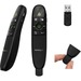 StarTech.com Wireless Presentation Remote with Green Laser Pointer - 90 ft. (27 m) - USB Presentation Clicker for Mac and Windows - Batteries Included - Wireless Slideshow and Volume Controls - Laser - Wireless - Radio Frequency - Black - 1 Pack - USB 2.0