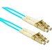 ENET Fiber Optic Duplex Network Cable - 105 ft Fiber Optic Network Cable for Network Device - First End: 2 x LC Network - Male - Second End: 2 x LC Network - Male - 10 Gbit/s - 50/125 µm - Aqua