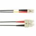 Black Box Colored Fiber OM2 50/125 Multimode Fiber Optic Patch Cable-OFNR PVC - 32.81 ft Fiber Optic Network Cable for Network Device - First End: 2 x SC Network - Male - Second End: 2 x LC Network - Male - 1 Gbit/s - Patch Cable - OFNR, Riser - 50/125 &m